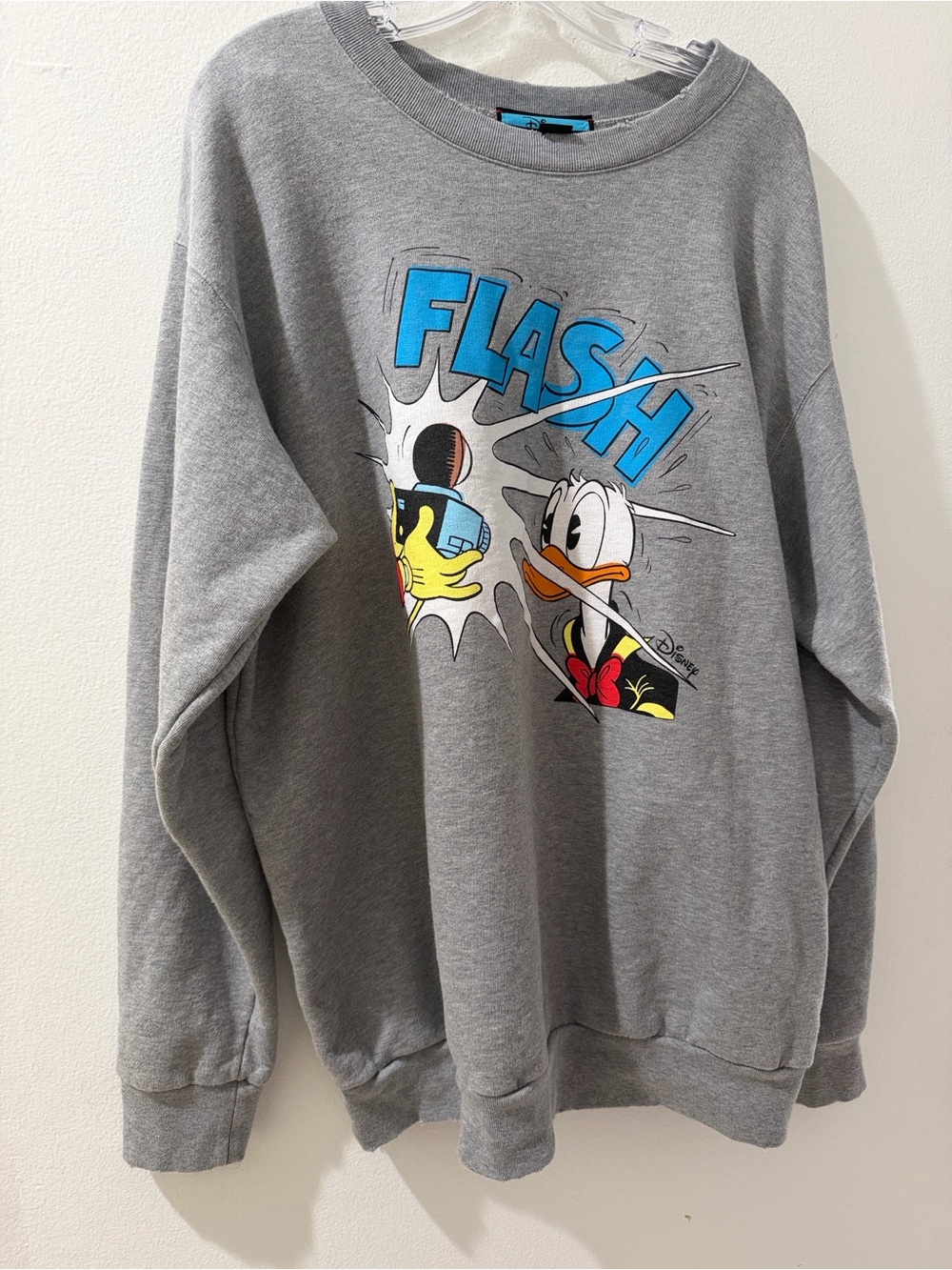 GUCCI men’s Disney Grey cotton Donald Duck graphic sweatshirt XL
